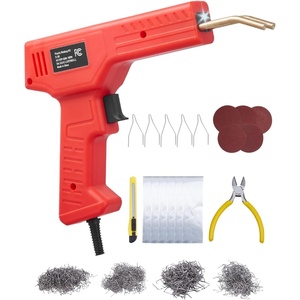 image:imageVEVOR Plastic Welding Kit 220W Plastic Welder Gun with 800PCS Hot Staples amp 56PCS Welding Rods Professional Hot Staple Welding Gun with LED Light Carrying Case for Kayak Toys Car Bumper Repair100W Gun