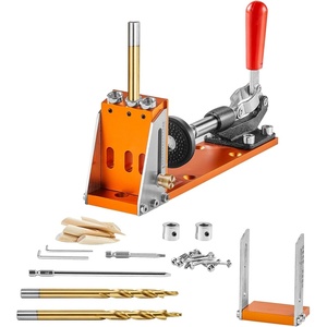 image:imageVEVOR Pocket Hole Jig Kit EasytoUse for Wood Projects Comes with Step Drills Stop Collars Hex Keys amp Driver Bits Features Dual Scales for DIY WoodworkingPro