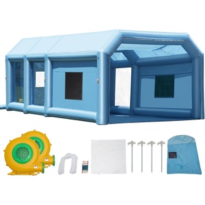 image:imageVEVOR Portable Paint Booth Larger Spray Tent with Builtin Floor amp Mesh Screen Windproof Hooks for Furniture DIY Hobby Tool 75x52x52ft Spray Paint Shelter30x16x12Ft