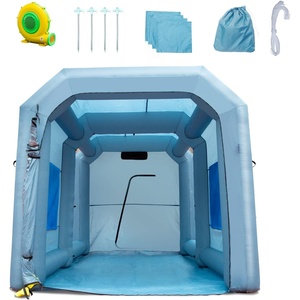 image:imageVEVOR Portable Paint Booth Larger Spray Tent with Builtin Floor amp Mesh Screen Windproof Hooks for Furniture DIY Hobby Tool 75x52x52ft Spray Paint Shelter13x10x9Ft