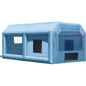 image:imageVEVOR Portable Paint Booth Larger Spray Tent with Builtin Floor amp Mesh Screen Windproof Hooks for Furniture DIY Hobby Tool 75x52x52ft Spray Paint Shelter21x135x10Ft