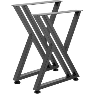 image:imageVEVOR Table Legs 295 H x 299 W Steel Furniture Legs Modular Design Easy Assembly 2204 lbs Max Load Heavy Duty for Home Office Desk Coffee Dinner Bar Tables Workbench2 PCS X Frame BlackBlack