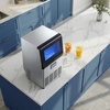 image:imageVEVOR Commercial Ice Maker Machine 120 lbs24H Ice Production 33 lbs Storage Bin 45 Cubes per Cycle Stainless Steel Under Counter amp Freestanding Ice Maker with LED Display for Home Bar Restaurant80lbs24H