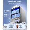 image:imageVEVOR Commercial Ice Maker Machine 120 lbs24H Ice Production 33 lbs Storage Bin 45 Cubes per Cycle Stainless Steel Under Counter amp Freestanding Ice Maker with LED Display for Home Bar Restaurant200lbs24H