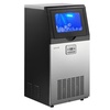 image:imageVEVOR Commercial Ice Maker Machine 120 lbs24H Ice Production 33 lbs Storage Bin 45 Cubes per Cycle Stainless Steel Under Counter amp Freestanding Ice Maker with LED Display for Home Bar Restaurant100 Lbs24H