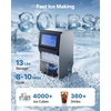 image:imageVEVOR Commercial Ice Maker Machine 120 lbs24H Ice Production 33 lbs Storage Bin 45 Cubes per Cycle Stainless Steel Under Counter amp Freestanding Ice Maker with LED Display for Home Bar Restaurant80lbs24H