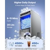 image:imageVEVOR Commercial Ice Maker Machine 120 lbs24H Ice Production 33 lbs Storage Bin 45 Cubes per Cycle Stainless Steel Under Counter amp Freestanding Ice Maker with LED Display for Home Bar Restaurant100lbs24HBullet Ice