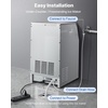 image:imageVEVOR Commercial Ice Maker Machine 120 lbs24H Ice Production 33 lbs Storage Bin 45 Cubes per Cycle Stainless Steel Under Counter amp Freestanding Ice Maker with LED Display for Home Bar Restaurant160lbs24H