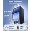 image:imageVEVOR Commercial Ice Maker Machine 120 lbs24H Ice Production 33 lbs Storage Bin 45 Cubes per Cycle Stainless Steel Under Counter amp Freestanding Ice Maker with LED Display for Home Bar Restaurant120lbs24HDual Water Inlet