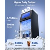 image:imageVEVOR Commercial Ice Maker Machine 120 lbs24H Ice Production 33 lbs Storage Bin 45 Cubes per Cycle Stainless Steel Under Counter amp Freestanding Ice Maker with LED Display for Home Bar Restaurant100 Lbs24H
