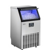image:imageVEVOR Commercial Ice Maker Machine 120 lbs24H Ice Production 33 lbs Storage Bin 45 Cubes per Cycle Stainless Steel Under Counter amp Freestanding Ice Maker with LED Display for Home Bar Restaurant130lbs24HMoonShaped Ice
