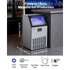 image:imageVEVOR Commercial Ice Maker Machine 120 lbs24H Ice Production 33 lbs Storage Bin 45 Cubes per Cycle Stainless Steel Under Counter amp Freestanding Ice Maker with LED Display for Home Bar Restaurant130lbs24HMoonShaped Ice