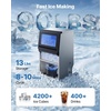 image:imageVEVOR Commercial Ice Maker Machine 120 lbs24H Ice Production 33 lbs Storage Bin 45 Cubes per Cycle Stainless Steel Under Counter amp Freestanding Ice Maker with LED Display for Home Bar Restaurant90lbs24HDual Water Inlet