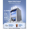 image:imageVEVOR Commercial Ice Maker Machine 120 lbs24H Ice Production 33 lbs Storage Bin 45 Cubes per Cycle Stainless Steel Under Counter amp Freestanding Ice Maker with LED Display for Home Bar Restaurant130Lbs24H