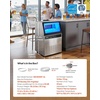 image:imageVEVOR Commercial Ice Maker Machine 120 lbs24H Ice Production 33 lbs Storage Bin 45 Cubes per Cycle Stainless Steel Under Counter amp Freestanding Ice Maker with LED Display for Home Bar Restaurant120lbs24H
