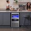 image:imageVEVOR Commercial Ice Maker Machine 120 lbs24H Ice Production 33 lbs Storage Bin 45 Cubes per Cycle Stainless Steel Under Counter amp Freestanding Ice Maker with LED Display for Home Bar Restaurant130Lbs24H