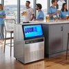 image:imageVEVOR Commercial Ice Maker Machine 120 lbs24H Ice Production 33 lbs Storage Bin 45 Cubes per Cycle Stainless Steel Under Counter amp Freestanding Ice Maker with LED Display for Home Bar Restaurant120lbs24H