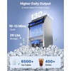 image:imageVEVOR Commercial Ice Maker Machine 120 lbs24H Ice Production 33 lbs Storage Bin 45 Cubes per Cycle Stainless Steel Under Counter amp Freestanding Ice Maker with LED Display for Home Bar Restaurant130lbs24HMoonShaped Ice