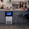 image:imageVEVOR Commercial Ice Maker Machine 120 lbs24H Ice Production 33 lbs Storage Bin 45 Cubes per Cycle Stainless Steel Under Counter amp Freestanding Ice Maker with LED Display for Home Bar Restaurant100 Lbs24H