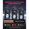 image:imageVEVOR Press Tool 18V Electric Pipe Crimping Tool for 12 34 1 Copper Pipes 24KN Press Tool Kit Compatible with ProPress  with 3 Press Jaws 2pcs 18V 2AH Battery Fast Charger amp Carrying CaseCompact Size