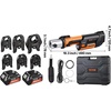 image:imageVEVOR Press Tool 18V Electric Pipe Crimping Tool for 12 34 1 Copper Pipes 24KN Press Tool Kit Compatible with ProPress  with 3 Press Jaws 2pcs 18V 2AH Battery Fast Charger amp Carrying CaseStandard Size