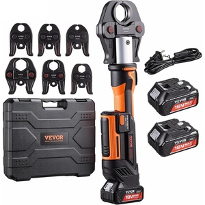 image:imageVEVOR Press Tool 18V Electric Pipe Crimping Tool for 12 34 1 Copper Pipes 24KN Press Tool Kit Compatible with ProPress  with 3 Press Jaws 2pcs 18V 2AH Battery Fast Charger amp Carrying CaseStandard Size