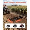 image:imageVEVOR Drag Harrow 48 x 20 in TowBehind Driveway Grader with Adjustable Width amp 50lbs Load Capacity Heavy Duty Lawn Leveling Rake Galvanized Steel Gravel Driveway Drag Fits ATVs UTVs Tractors4 FT Black