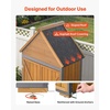 image:imageVEVOR Outdoor Storage Shed 4941 x 6398 Wood Garden Tool Shed with Lockable Doors amp Sloped Roof Waterproof Outside Storage Cabinet with Shelves amp Floor Included for Backyard Patio Lawn Brown30Lx 17Wx 67H  SlopedRoof