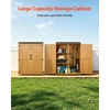 image:imageVEVOR Outdoor Storage Shed 4941 x 6398 Wood Garden Tool Shed with Lockable Doors amp Sloped Roof Waterproof Outside Storage Cabinet with Shelves amp Floor Included for Backyard Patio Lawn Brown50Lx 17Wx 64H  Standard