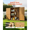 image:imageVEVOR Outdoor Storage Shed 4941 x 6398 Wood Garden Tool Shed with Lockable Doors amp Sloped Roof Waterproof Outside Storage Cabinet with Shelves amp Floor Included for Backyard Patio Lawn Brown50Lx 17Wx 64H  Standard