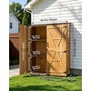 image:imageVEVOR Outdoor Storage Shed 4941 x 6398 Wood Garden Tool Shed with Lockable Doors amp Sloped Roof Waterproof Outside Storage Cabinet with Shelves amp Floor Included for Backyard Patio Lawn Brown50Lx 17Wx 64H  Standard