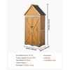image:imageVEVOR Outdoor Storage Shed 4941 x 6398 Wood Garden Tool Shed with Lockable Doors amp Sloped Roof Waterproof Outside Storage Cabinet with Shelves amp Floor Included for Backyard Patio Lawn Brown30Lx 17Wx 67H  SlopedRoof