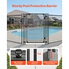 image:imageVEVOR Pool Fence Gate 4 x 25 ft Inground Swimming Pool Fences Gate Outdoor Security Fencing Door Kit with Metal Latch and Stopper 352 GSM Teslin PVC Mesh Square Tube Easy Installation Black4ft x 25ftManual Locking