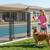 image:imageVEVOR Pool Fence Gate 4 x 25 ft Inground Swimming Pool Fences Gate Outdoor Security Fencing Door Kit with Metal Latch and Stopper 352 GSM Teslin PVC Mesh Square Tube Easy Installation Black4ft x 25ftSelfClosing