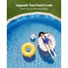 image:imageVEVOR 24ft Round Above Ground Pool Liner Overlap Pool Liners Standard Gauge Vinyl 48to54inch Wall Height Designed for Steel Sided AboveGround Swimming PoolsOval