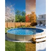 image:imageVEVOR 24ft Round Above Ground Pool Liner Overlap Pool Liners Standard Gauge Vinyl 48to54inch Wall Height Designed for Steel Sided AboveGround Swimming PoolsRound