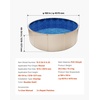 image:imageVEVOR 24ft Round Above Ground Pool Liner Overlap Pool Liners Standard Gauge Vinyl 48to54inch Wall Height Designed for Steel Sided AboveGround Swimming PoolsRound