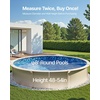 image:imageVEVOR 24ft Round Above Ground Pool Liner Overlap Pool Liners Standard Gauge Vinyl 48to54inch Wall Height Designed for Steel Sided AboveGround Swimming PoolsRound