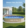 image:imageVEVOR 24ft Round Above Ground Pool Liner Overlap Pool Liners Standard Gauge Vinyl 48to54inch Wall Height Designed for Steel Sided AboveGround Swimming PoolsOval