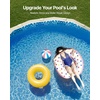 image:imageVEVOR 24ft Round Above Ground Pool Liner Overlap Pool Liners Standard Gauge Vinyl 48to54inch Wall Height Designed for Steel Sided AboveGround Swimming PoolsOval