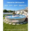 image:imageVEVOR 24ft Round Above Ground Pool Liner Overlap Pool Liners Standard Gauge Vinyl 48to54inch Wall Height Designed for Steel Sided AboveGround Swimming PoolsRound