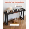 image:imageVEVOR 36 in Console Table Modern Desk Behind The Couch Wooden Rectangle Entrance Desk Narrow Long Sofa Table Accent Stand Ideal for Hallway Bedroom Living Room Foyer Easy Assembly BlackBlack