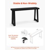 image:imageVEVOR 36 in Console Table Modern Desk Behind The Couch Wooden Rectangle Entrance Desk Narrow Long Sofa Table Accent Stand Ideal for Hallway Bedroom Living Room Foyer Easy Assembly BlackBlack