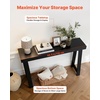 image:imageVEVOR 36 in Console Table Modern Desk Behind The Couch Wooden Rectangle Entrance Desk Narrow Long Sofa Table Accent Stand Ideal for Hallway Bedroom Living Room Foyer Easy Assembly BlackBlack