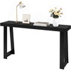 image:imageVEVOR 36 in Console Table Modern Desk Behind The Couch Wooden Rectangle Entrance Desk Narrow Long Sofa Table Accent Stand Ideal for Hallway Bedroom Living Room Foyer Easy Assembly BlackBlack
