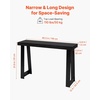 image:imageVEVOR 36 in Console Table Modern Desk Behind The Couch Wooden Rectangle Entrance Desk Narrow Long Sofa Table Accent Stand Ideal for Hallway Bedroom Living Room Foyer Easy Assembly BlackBlack
