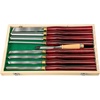 image:imageVEVOR 8Piece Wood Lathe Chisel Kit HSS Steel Blades Woodworking Turning Tools with Wooden Storage Case Ideal for Wood Root and Furniture Carving  Red