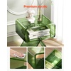 image:imageVEVOR Acrylic Side Table 2Tier Clear End Table with Storage Shelf Modern Transparent Bedside Nightstand Lucite Desk for Bedroom Living Room Home Decor 118 D x 157 W x 197 HGreen