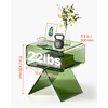 image:imageVEVOR Acrylic Side Table 2Tier Clear End Table with Storage Shelf Modern Transparent Bedside Nightstand Lucite Desk for Bedroom Living Room Home Decor 118 D x 157 W x 197 HGreen
