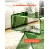 image:imageVEVOR Acrylic Side Table 2Tier Clear End Table with Storage Shelf Modern Transparent Bedside Nightstand Lucite Desk for Bedroom Living Room Home Decor 118 D x 157 W x 197 HGreen